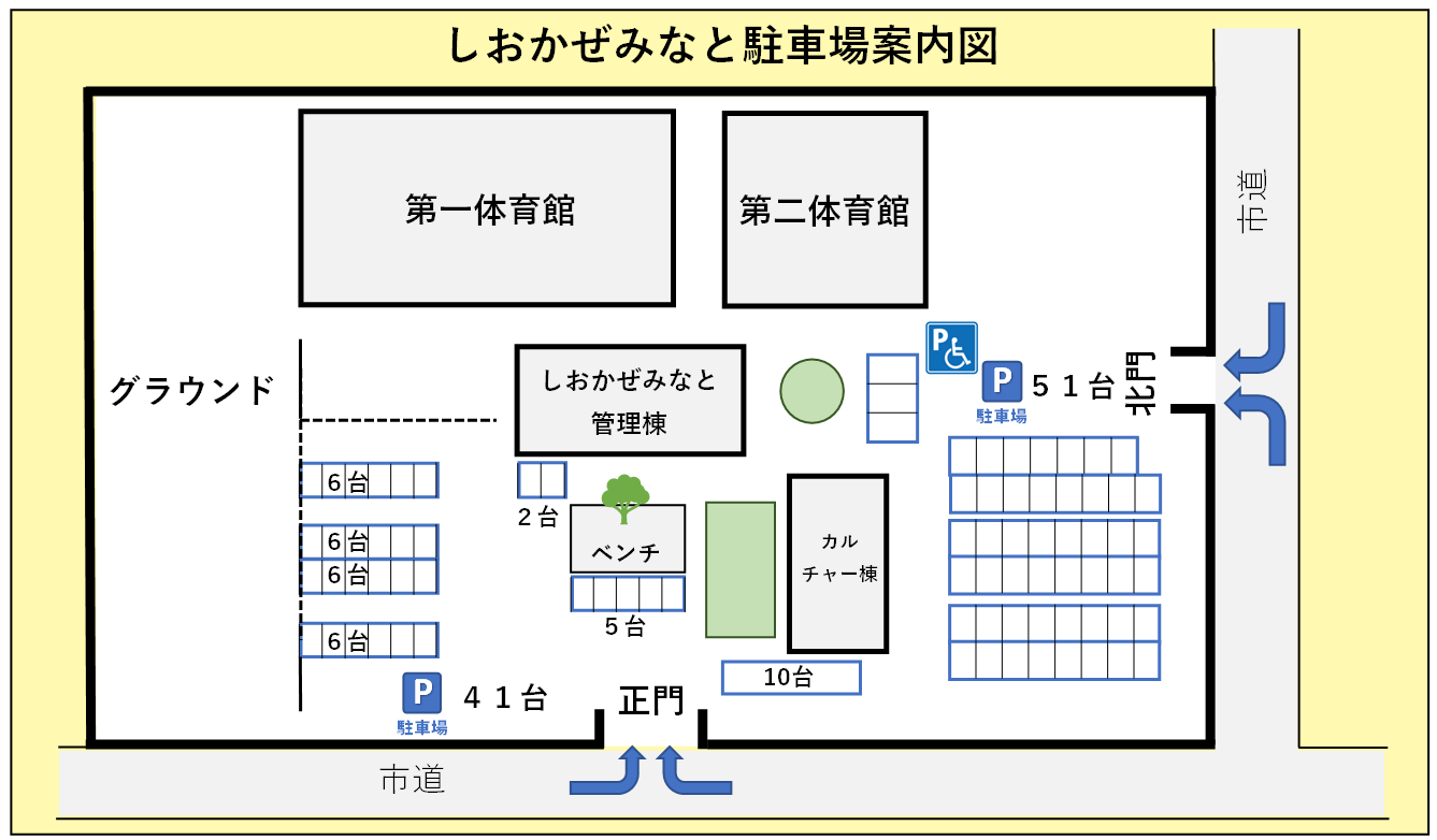 しおかぜみなと駐車場案内